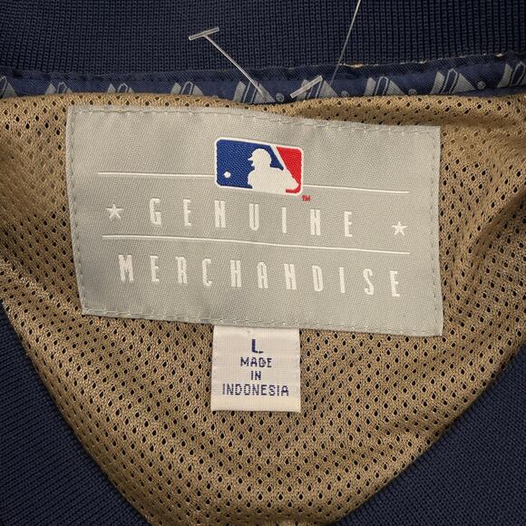 San Diego Padres Warm Up Jacket Navy Brown Size Large L B3 - Picture 3 of 7